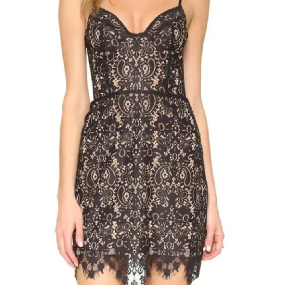 For love and lemons vika corset lace mini dress S EUC